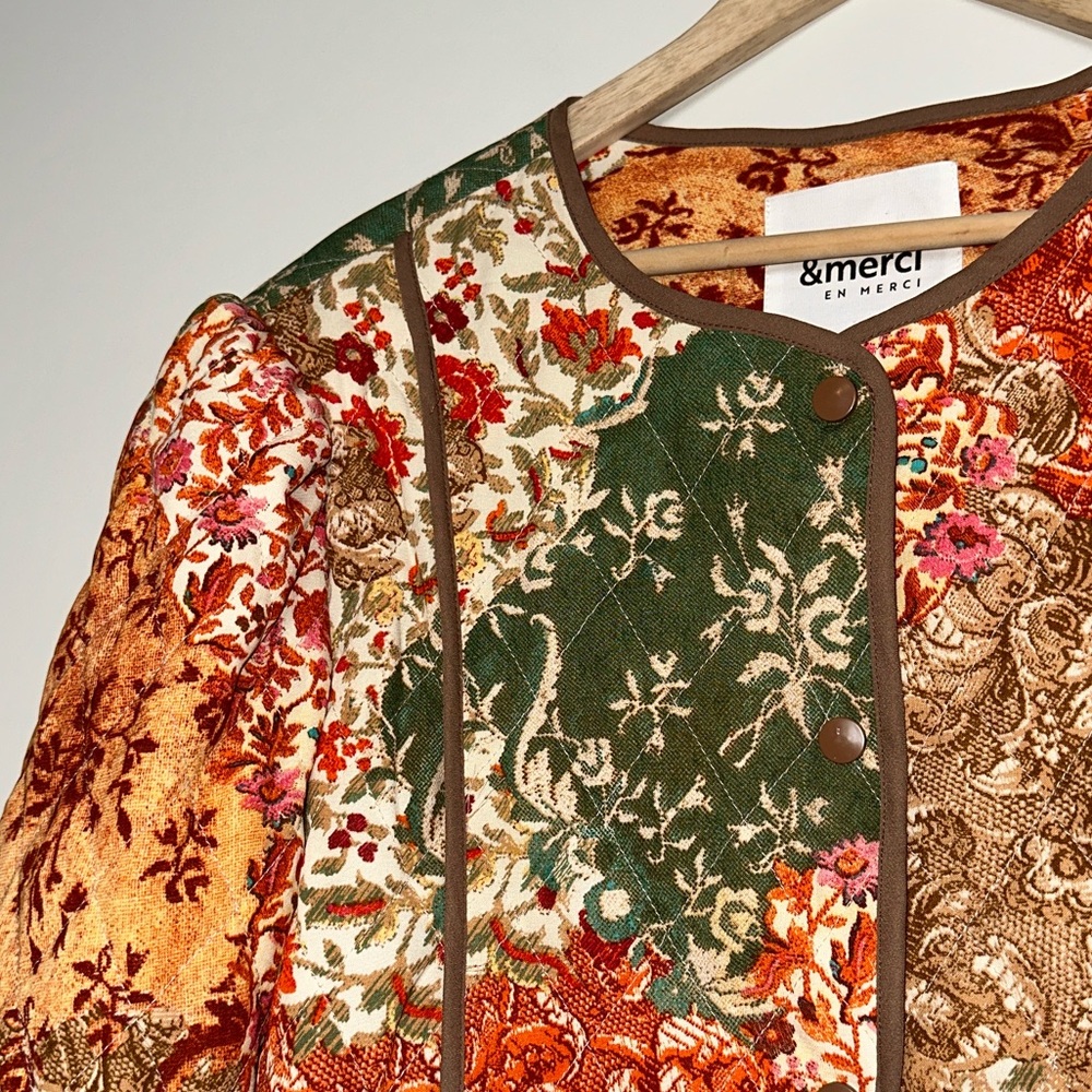 &Merci Quilted Patchwork Jacket - image 6